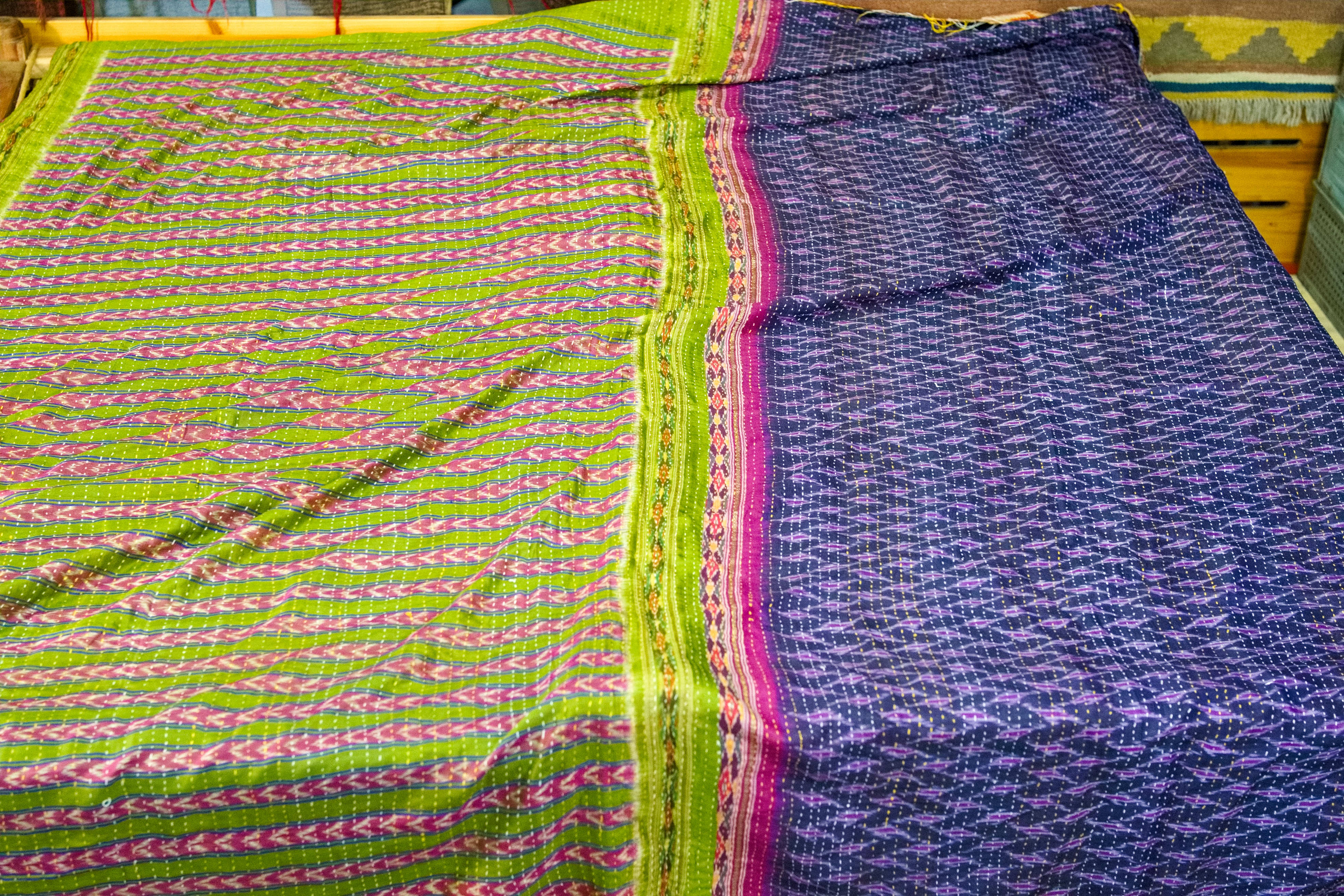 tessuto d'arredo copriletto copridivano india khanta