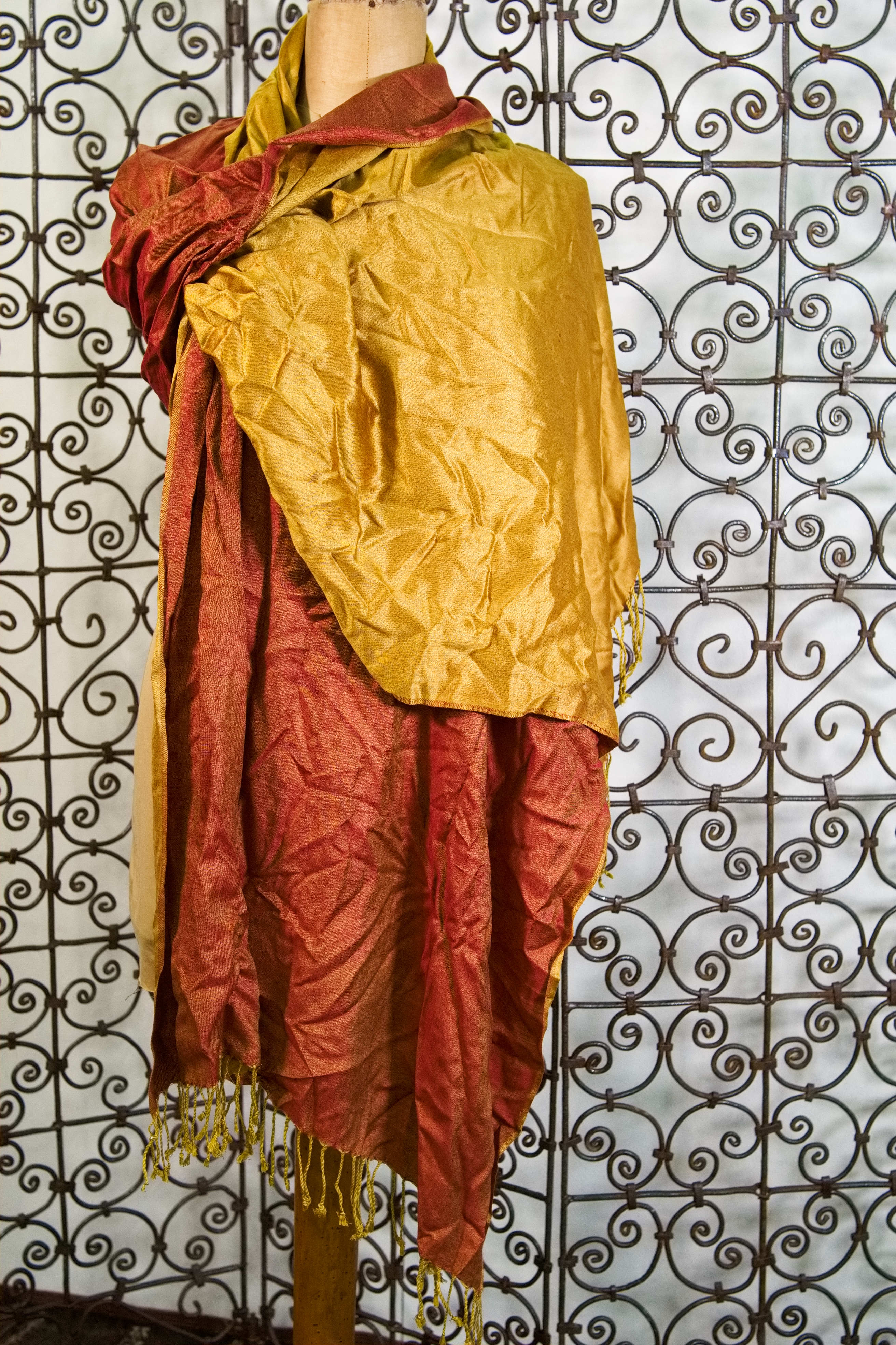 scialle cachemire , sciarpa indiana in lana seta , cachemire pashmina bicolor
