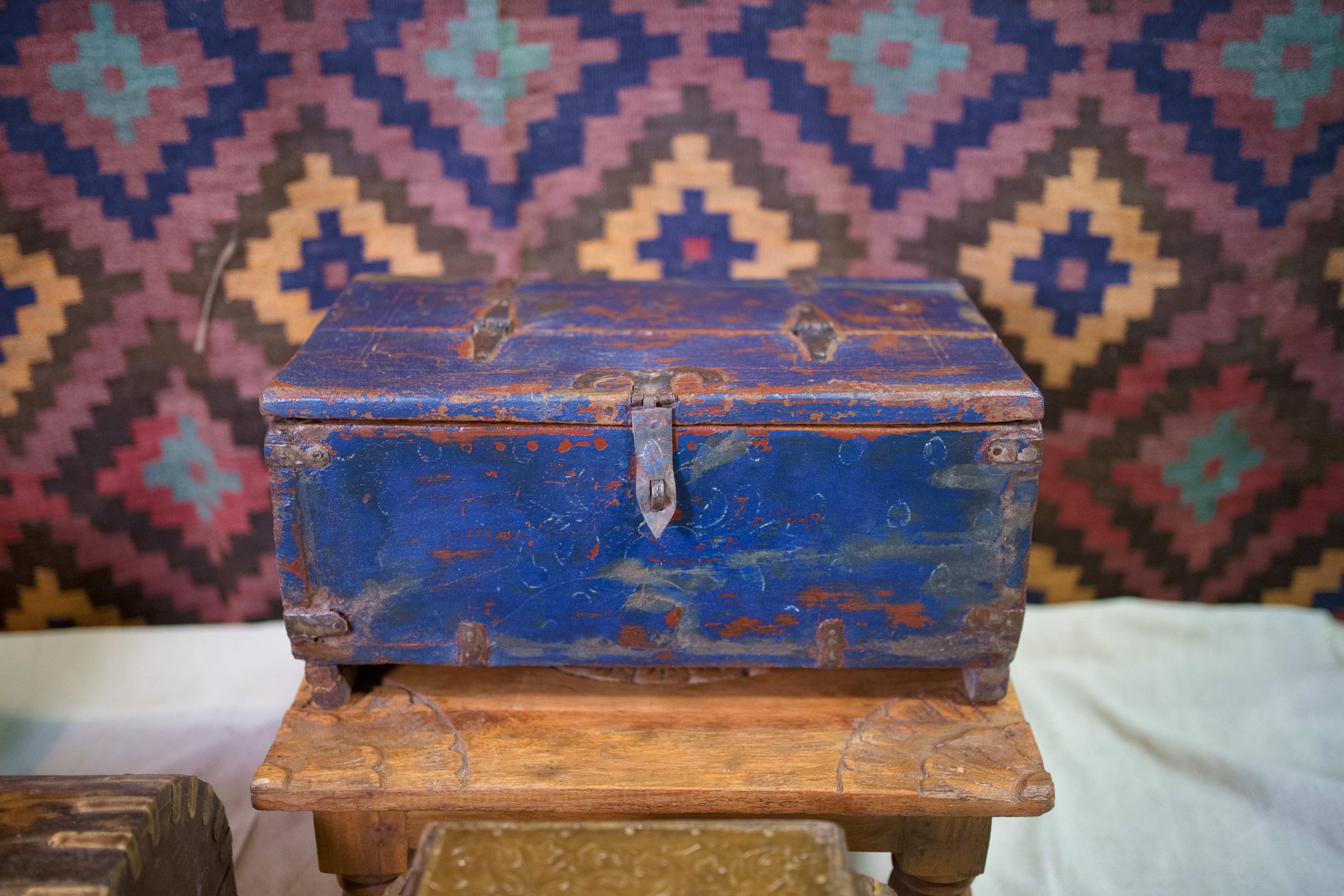 box india in legno contenitore vintage