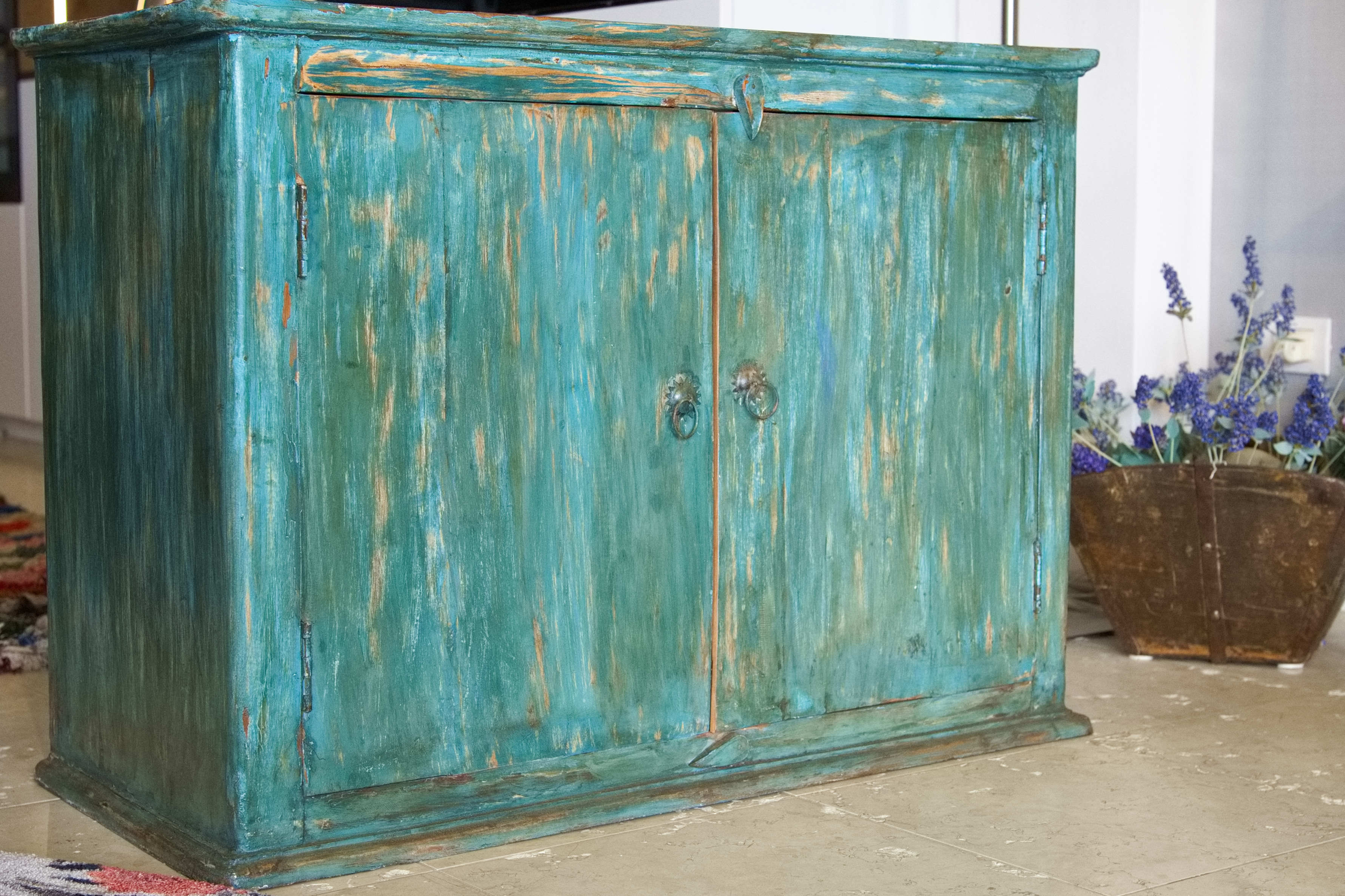 Credenza Indiana , armadietto a 2 ante
