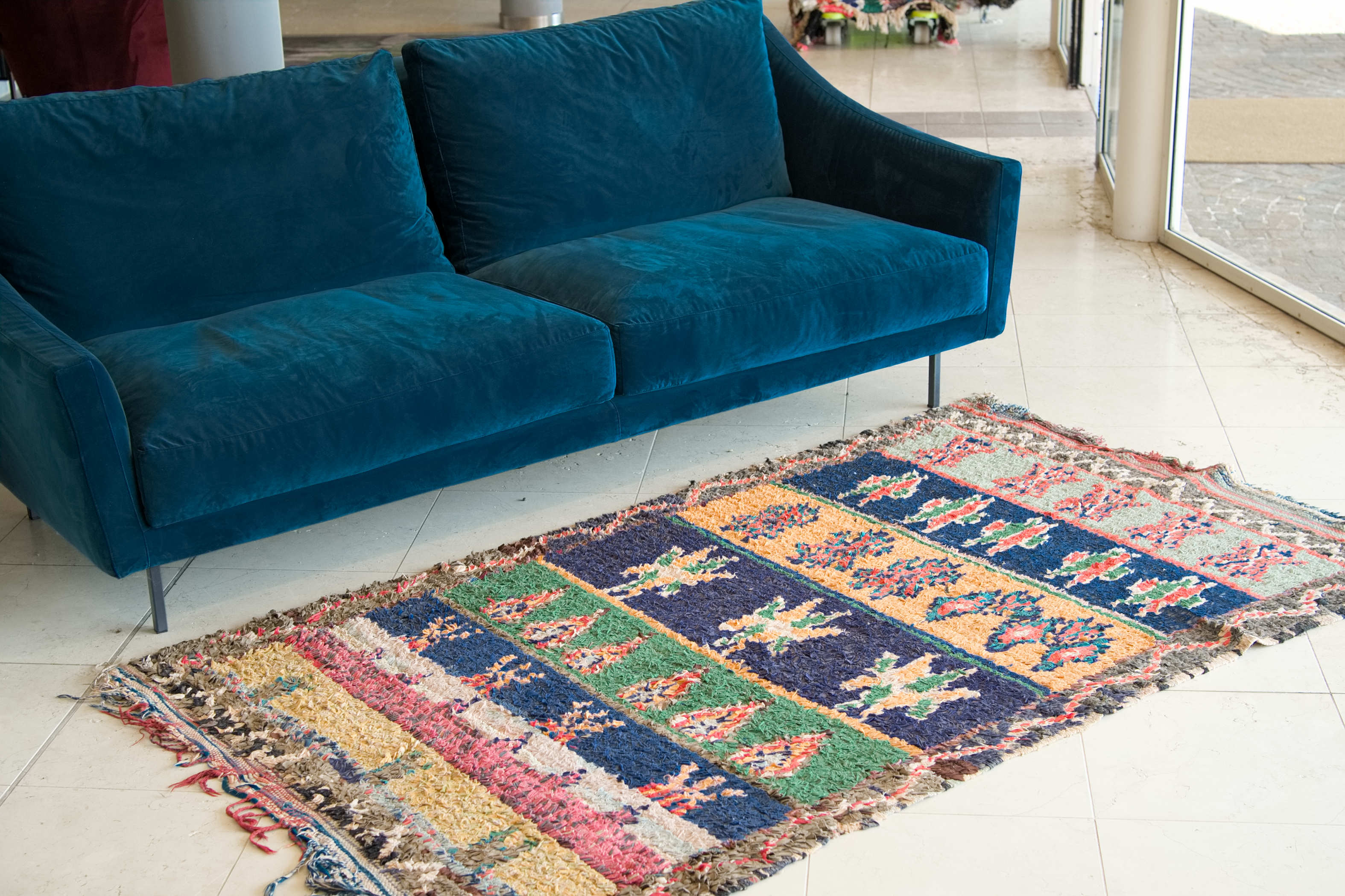 Tappeto Marocco boucherouite multicolor