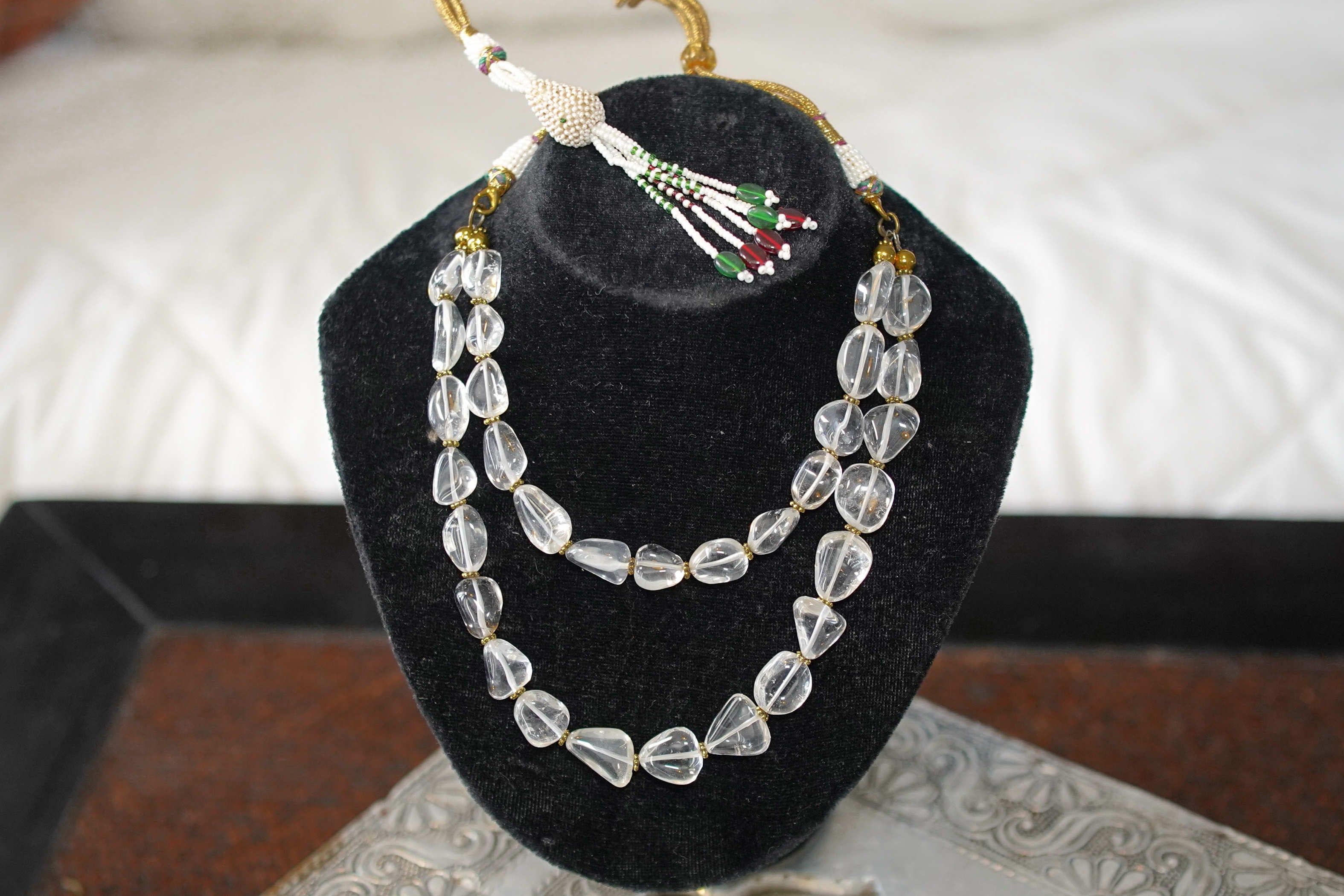 collana multifilo cristallo di rocca