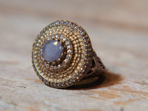 anello stile turco radice di zaffiro    cod.AN12