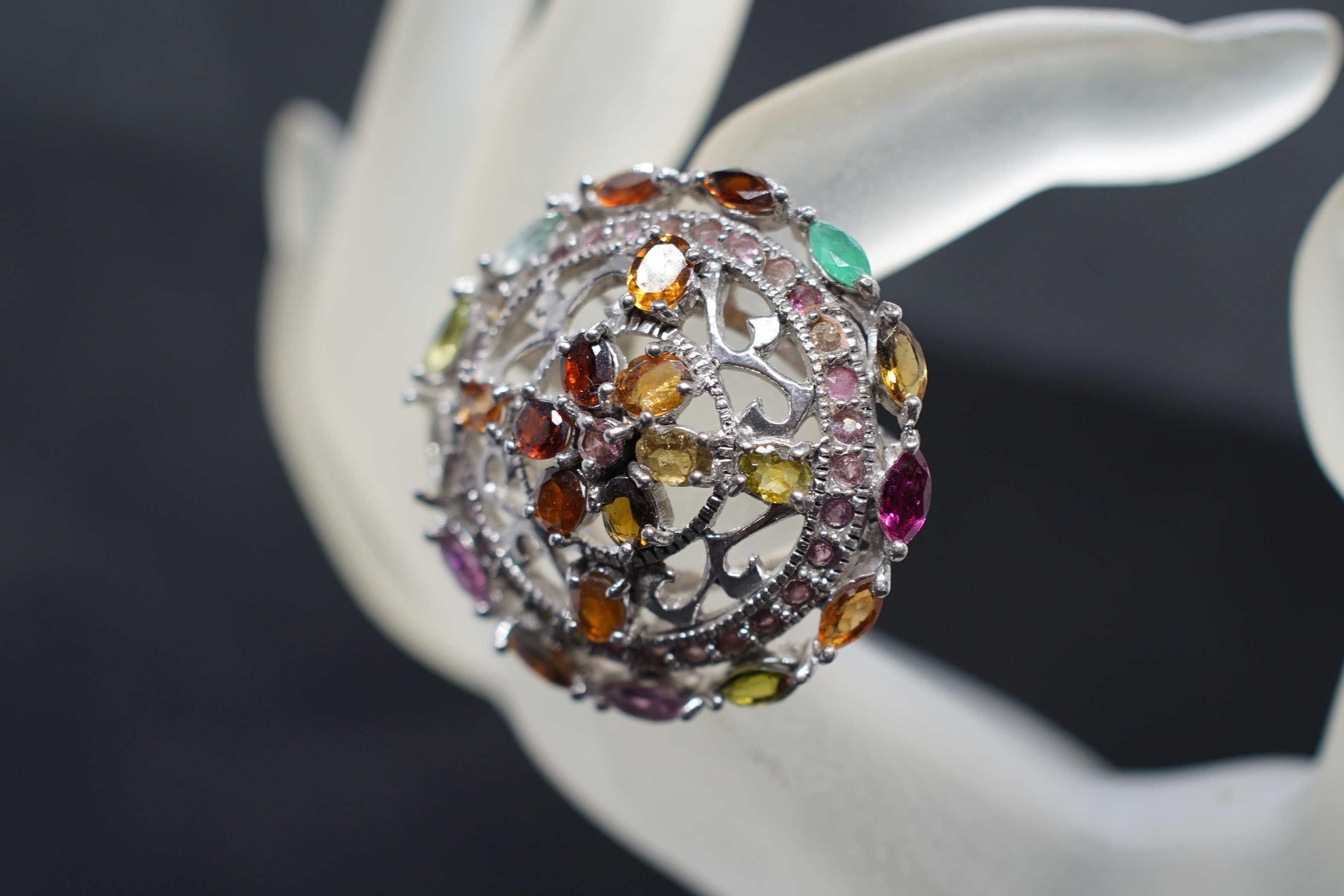 anello in argento e pietre semipreziose (Copia)