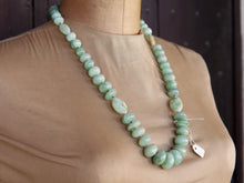 Carica l&#39;immagine nel visualizzatore di Gallery, collana in acquamarina e argento .lunghezza totale 64cm, peso 172 gr 