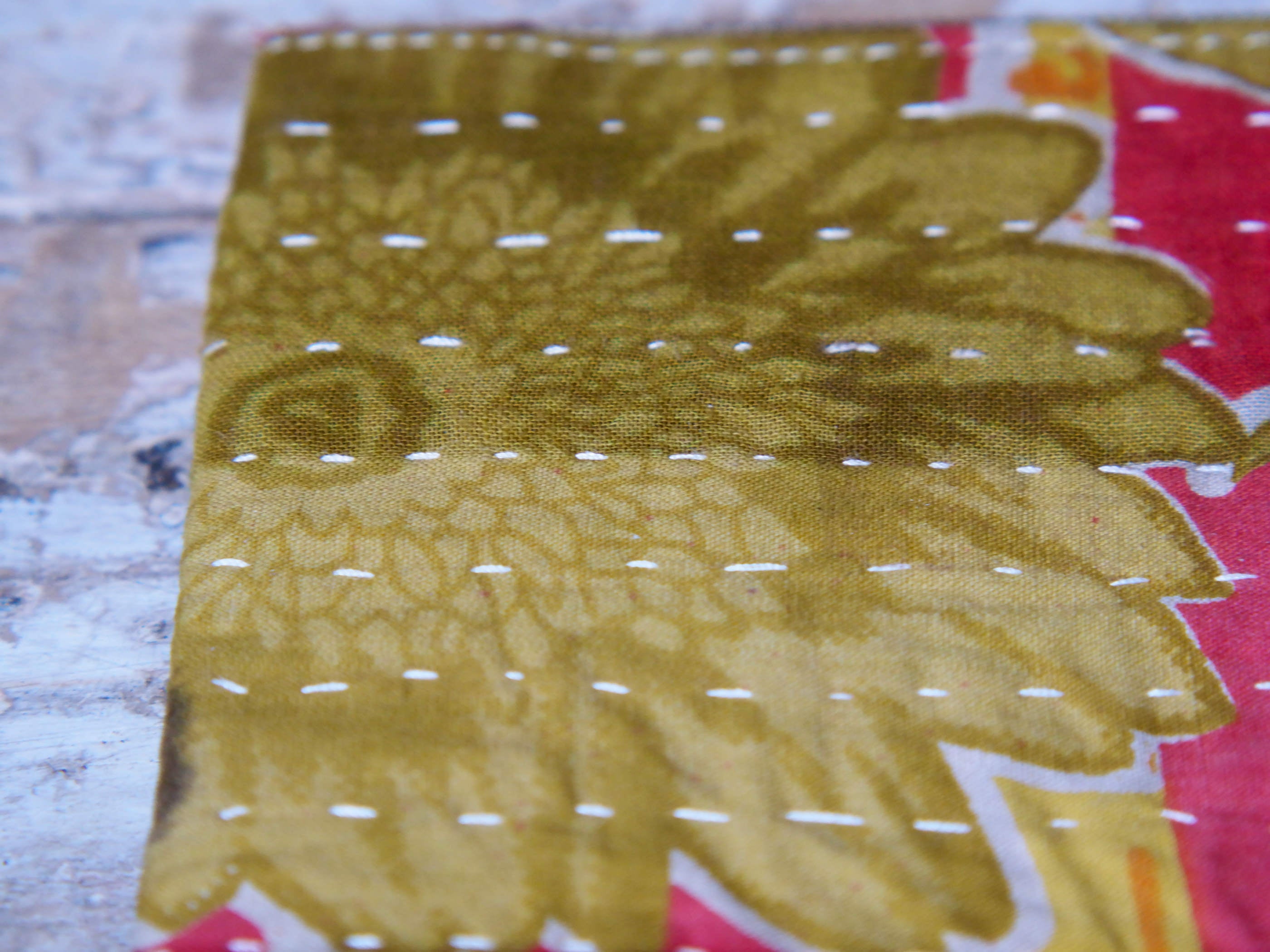 portafogli, borsetTa, pochette in cotone ricamato con tecnica kantha.dimensioni 18 x 14 cm 