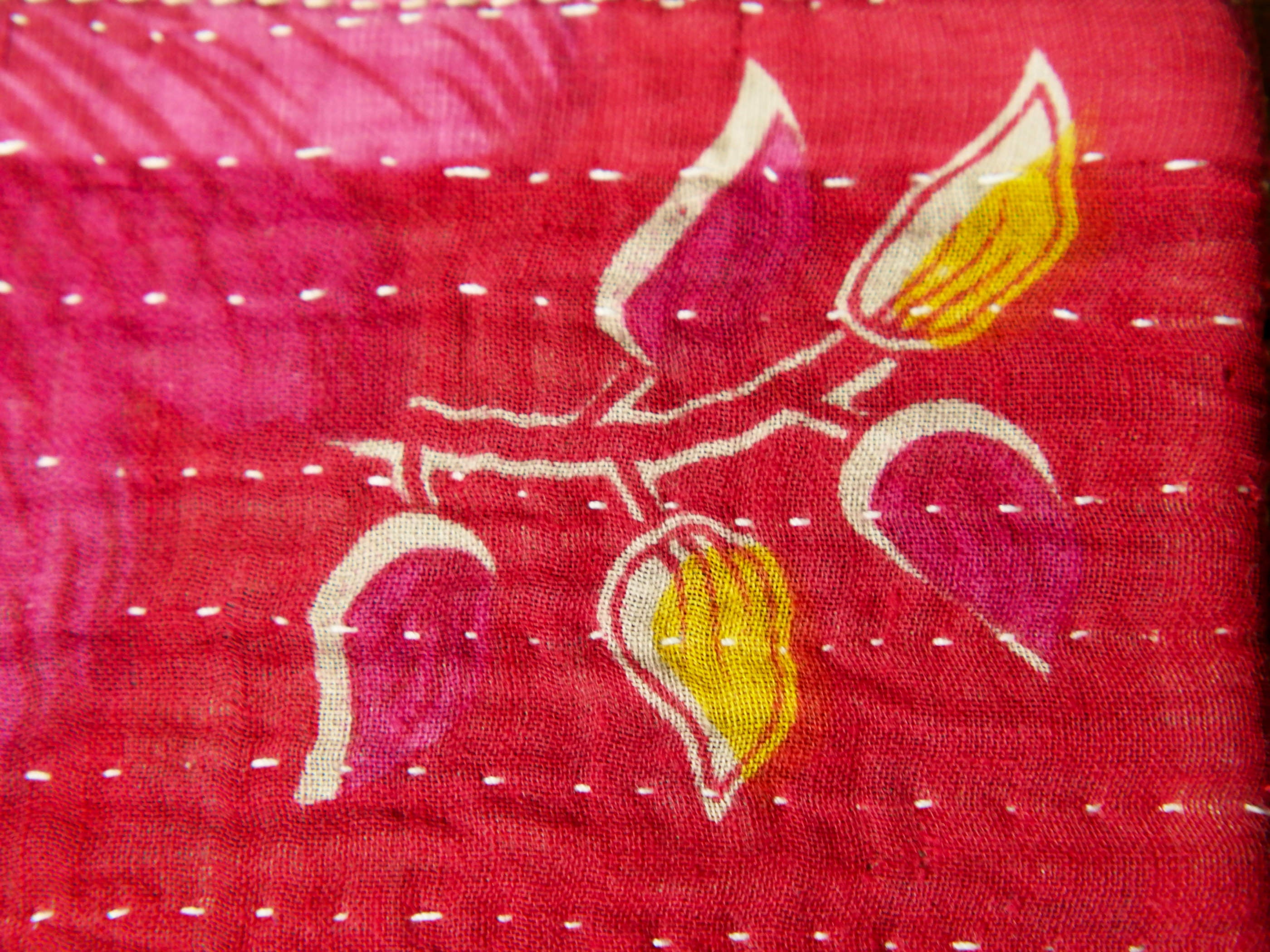 portafogli, borsetTa, pochette in cotone ricamato con tecnica kantha.dimensioni 18 x 14 cm 