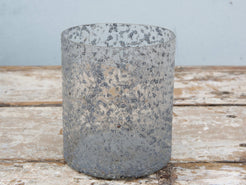 Vaso in vetro decorato, lavorato artigialmente.  Dimensioni diametro 12 h14m.