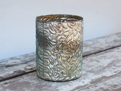 Vaso in vetro decorato, lavorato artigialmente.  Dimensioni diametro 12 h15cm.