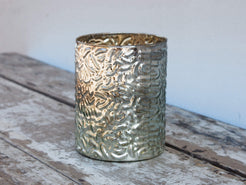 Vaso in vetro decorato, lavorato artigialmente.  Dimensioni diametro 12 h15cm.