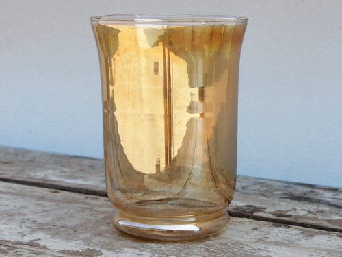 Vaso in vetro colorato lavorato artigianalmente.  Dimensioni diametro 12.5 h17cm.