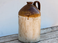 Vaso in ceramica dipinto, anni '40, impiegati in India per il trasporto del latte. Dimensioni Diametro 26 h42