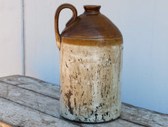 Vaso in ceramica dipinto, anni '40, impiegati in India per il trasporto del latte. Dimensioni Diametro 26 h42