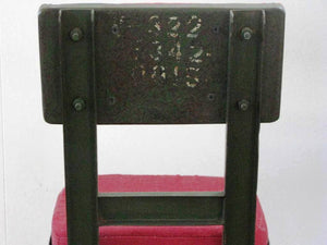 Sedie Militari Vintage. Provenienza Indiana, Disponibili In Colore Rosso O Blu. Dimensioni 30x30xh62cm.