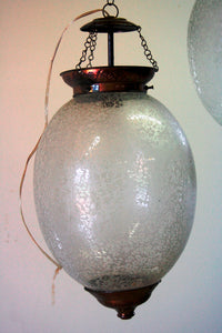 Lampada Vetro Decorata India. Dimensioni Diametro45 h23cm.