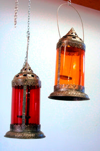 Lampada Metallo E Vetro, Sia Da Appoggio Che Da Appendere. Disponibile In Vari Colori. Dimensioni Diametro40 h20cm.