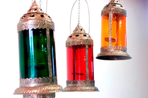 Lampada Metallo E Vetro, Sia Da Appoggio Che Da Appendere. Disponibile In Vari Colori. Dimensioni Diametro40 h20cm.