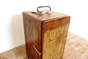 Box Indiano, In Legno, Impiegato In Origine Per il Trasporto Dei Medicinali. Dimensioni 20x23xh40cm.
