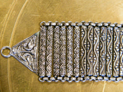 bracciale indiano a fascia in german silver assemblato e costruito artigianalmente . 73 gr 20x4  cm