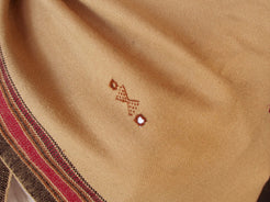 Il termine phulkari significa ‘lavoro floreale’ ed è dovuto alla ricchezza dei disegni che venivano ricamati dalle donne su questi ampi scialli. Di solito, una buona parte dello sfondo di tela rimaneva visibile negli scialli usati con maggiore frequenza. I phulkari riservati alle occasioni speciali si chiamavano invece bagh, ‘giardino’, ed avevano l’intera superficie dello sfondo ricoperta da ricami rilucenti che rendevano invisibile la base del tessuto.
