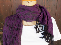 scialle in lana misto cotone  sciarpa con fibre elasticizzate