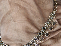 collana indiana con chiave, in german silver,  assemblato artigianalmente.  lunghezza 47cm, peso 51 gr