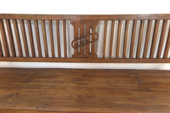 Panca Coloniale Indiana Autentica In Stile Coloniale. Legno Di Teak. Databile Primi Del ’900. Dimensioni 182x52xh95cm.  