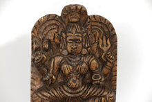 Carica l&#39;immagine nel visualizzatore di Gallery, Statua Shiva in legno, tronco di teak inciso, databile metà 900, pezzo unico lavorato artigianalmente. dimensioni 30x12xh40cm.