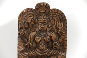 Statua Shiva in legno, tronco di teak inciso, databile metà 900, pezzo unico lavorato artigianalmente. dimensioni 30x12xh40cm.