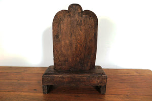 Statua Shiva in legno, tronco di teak inciso, databile metà 900, pezzo unico lavorato artigianalmente. dimensioni 30x12xh40cm.
