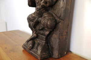 Statua Shiva in legno, tronco di teak inciso, databile metà 900, pezzo unico lavorato artigianalmente. dimensioni 24x17xh53cm.