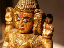 Carica l&#39;immagine nel visualizzatore di Gallery, statua indiana raffigurante divinità hindù  scultura in legno laccata su base di gesso