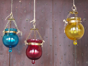Lanterna vetro colorata     cod.LVA
