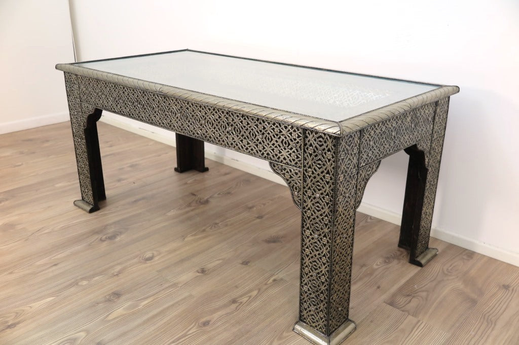 Tavolino Marocco Argentone. Dimensioni 120x60xh55cm.