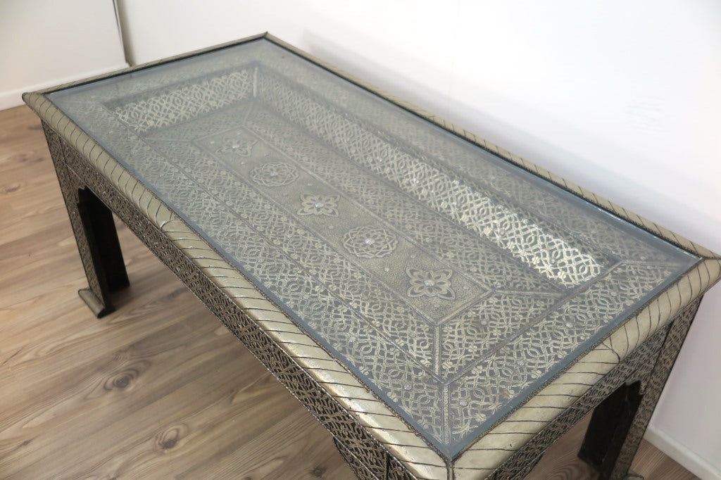 Tavolino Marocco Argentone. Dimensioni 120x60xh55cm.