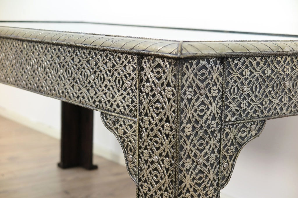 Tavolino Marocco Argentone. Dimensioni 120x60xh55cm.