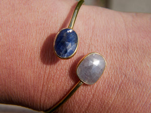 bracciale argento etnico dorato con pietre vg21