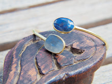 Carica l&#39;immagine nel visualizzatore di Gallery, bracciale argento etnico dorato con pietre vg21