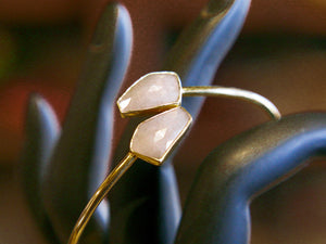 bracciale argento etnico dorato con pietre vg21