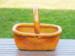 Cesto Cina In Vimini E Bamboo. Dimensioni 36x30  h32cm.  per info ed ulteriori foto  www.etniko.it facebook / instagram / pinterest : etnikobycrosato 0039 3338778241 info@etniko.it