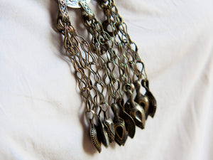 Collana tribale etnica afgana, pakistana con vecchie monete      cod.COLL149