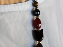 Carica l&#39;immagine nel visualizzatore di Gallery, collana pakistana in corniola, onice e turchese. lunghezza collana 58 cm peso 33 gr