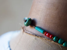 Carica l&#39;immagine nel visualizzatore di Gallery, collana nepalese / tibetana con corallo, turchese, ambra e argento no pasta ma pietre vere non tinte o modificate nel colore, qualità top. assemblata artigianalmente, pezzo unico.  lunghezza totale collana 40 cm, misura pendaglio 6.5x8cm, peso 90 gr