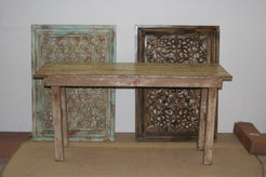 Tavolo Teak India con Gambe Pieghevoli. Dimensioni 150x53xh77cm.
