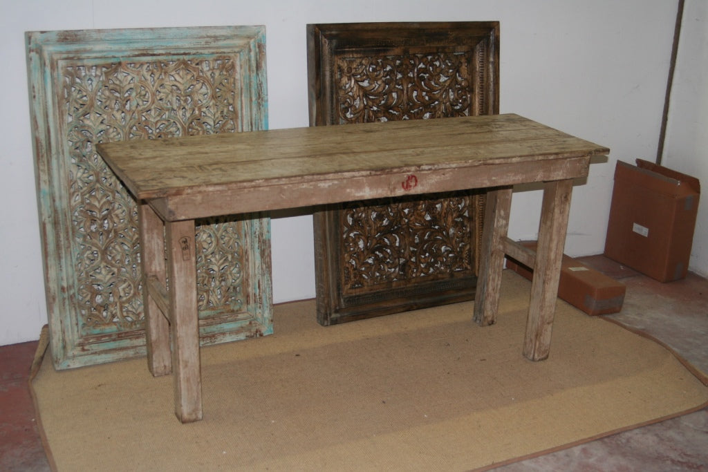 Tavolo Teak India con Gambe Pieghevoli. Dimensioni 150x53xh77cm.