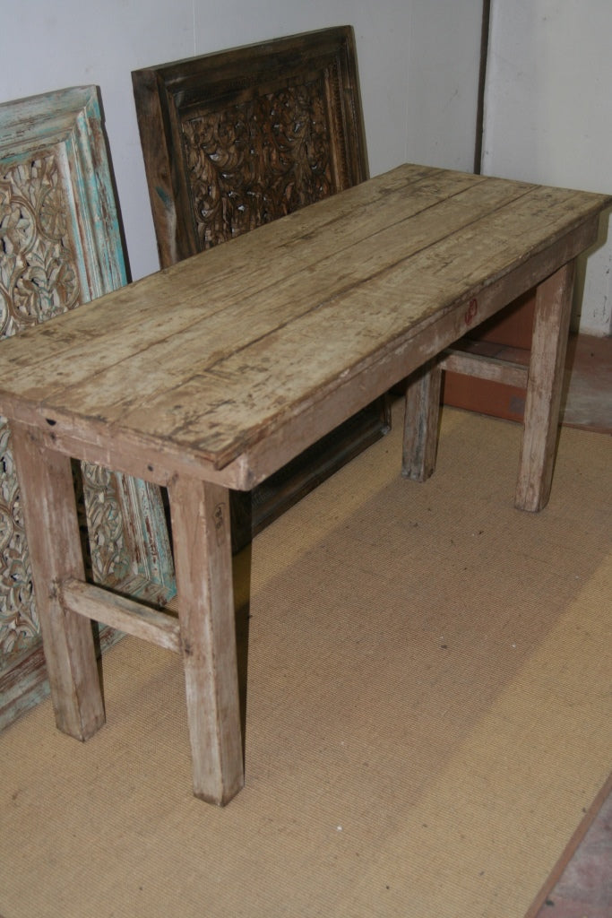 Tavolo Teak India con Gambe Pieghevoli. Dimensioni 150x53xh77cm.