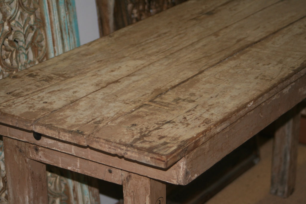 Tavolo Teak India con Gambe Pieghevoli. Dimensioni 150x53xh77cm.