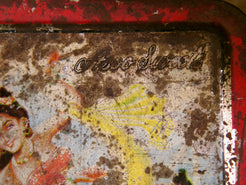 Scatola In Latta Vintage.  Provenienza India. Dimensioni 13x17xh5cm. 