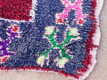 Carica l&#39;immagine nel visualizzatore di Gallery, Tappeto Marocco boucherouite multicolor. Dimensioni 130x210cm
