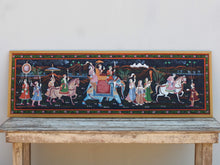 Carica l&#39;immagine nel visualizzatore di Gallery, quadro indiano in tessuto dipinto con cornice in legno.  dimensioni 151x49 profondità 1cm   https://www.facebook.com/etnikobycrosato https://www.instagram.com/etnikobycrosato whatsapp 0039 3338778241 mail info@etniko.it cerca su etsy : etnikobycrosato